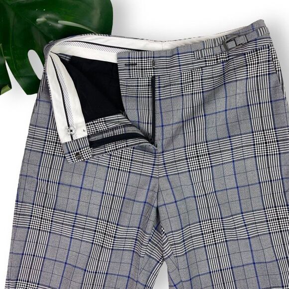 Halogen Grey Plaid Slim Fit Ankle Pants - Picture 7 of 11
